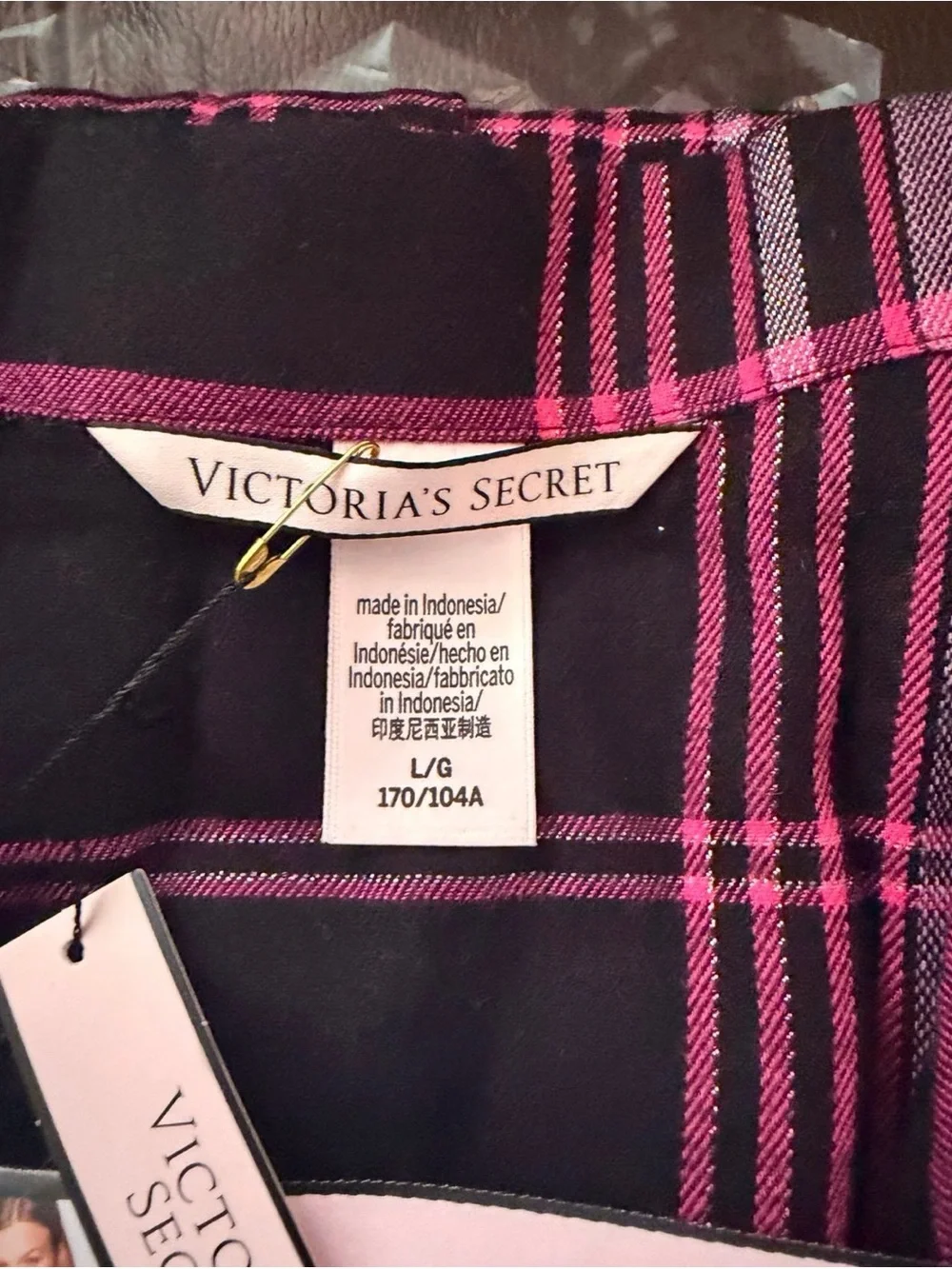 The Flannel Short PJ - Black & Pink Plaid Women's Sleep Set victoria’s Secret